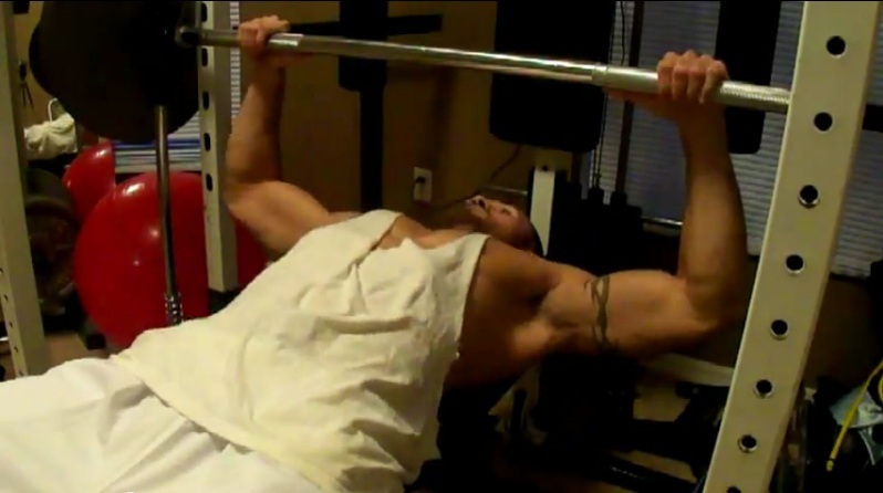 Volcanic erupting bench press workout